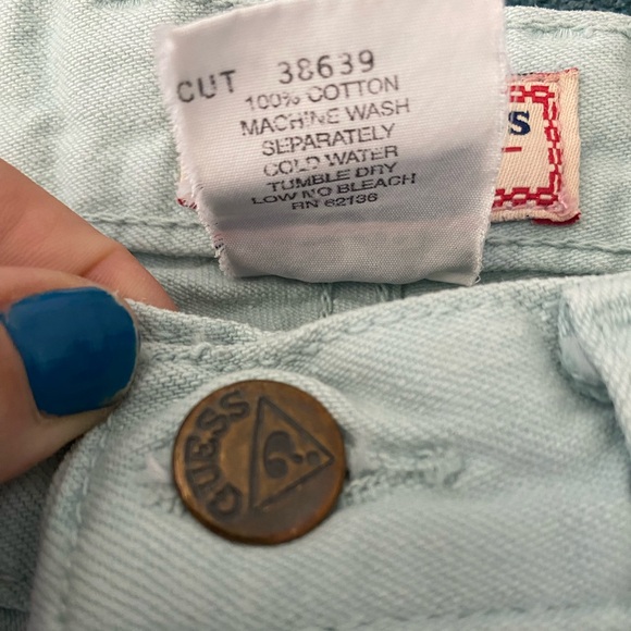 GUESS jeans, from early 90s. 100% cotton, light blue, sz 30 - Picture 6 of 8